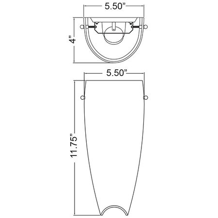 Access Lighting Daphne, 1 Light Wall Sconce, Alabaster Glass 20415LEDDLP-ALB